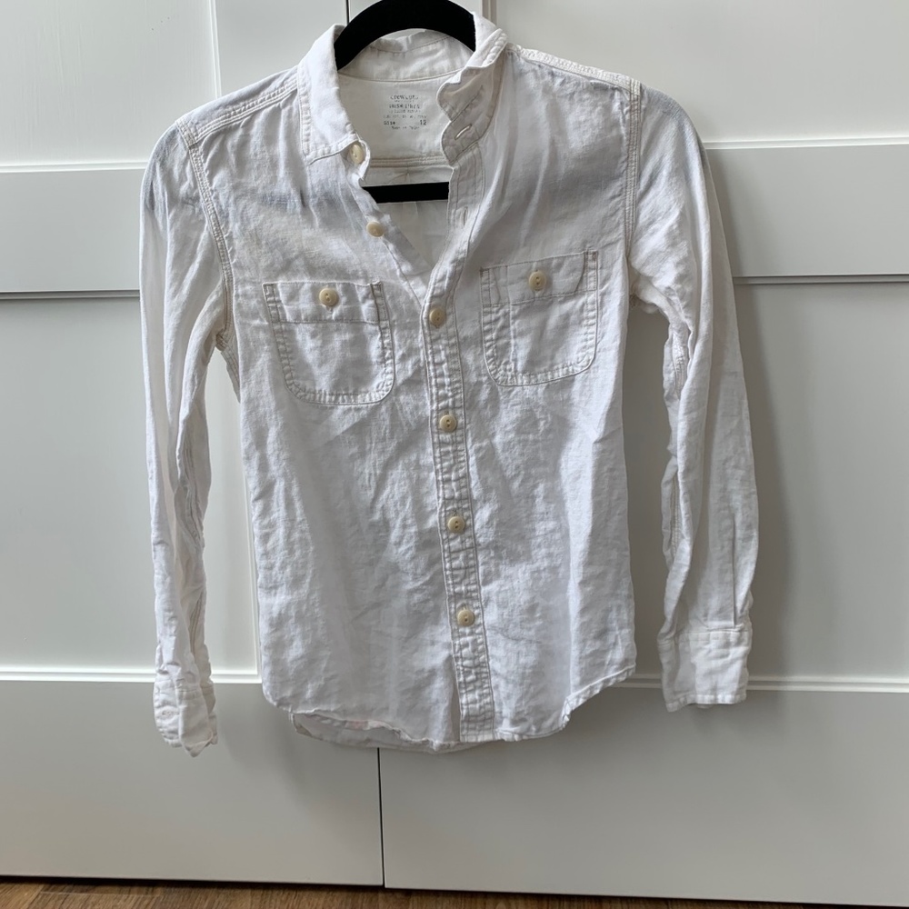 GUC CREWCUTS WHITE BUTTON DOWN TOP | SIZE 12